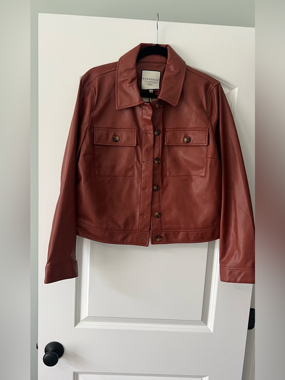 Bagatelle Women's Leather Button-Front Jacket